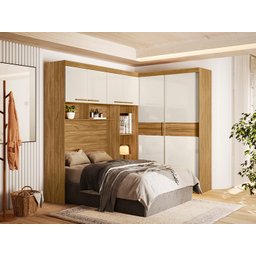 Guarda Roupa Casal Modulado Florença Freijo/off White Moval - 2