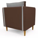Ver imagem 4 de Kit 2 Poltronas Aviv para Sala Escritório Recepção Linho Premium Easy Clean Corino Premium Luxo