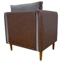 Ver imagem 5 de Kit 2 Poltronas Decorativas para Sala e Recepção Aviv Corino e Linho Premium Cores