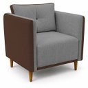 Ver imagem 2 de Kit 2 Poltronas Aviv para Sala Escritório Recepção Linho Premium Easy Clean Corino Premium Luxo