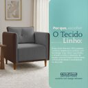 Ver imagem 7 de Kit 2 Poltronas Aviv para Sala Escritório Recepção Linho Premium Easy Clean Corino Premium Luxo