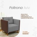 Ver mais imagens de Kit 2 Poltronas Aviv para Sala Escritório Recepção Linho Premium Easy Clean Corino Premium Luxo