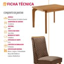 Ver imagem 7 de Mesa de Jantar Liz 120cm Tampo MDF Laminado Canto Copo com 4 Cadeiras Yasmin
