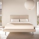 Ver imagem 1 de Cama King Casal Amsterdã Linho com Cabeceira Moderna Com Pé Eucalipto