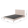 Cama King Casal Amsterdã  Linho com Cabeceira Moderna Com Pé Eucalipto - 2