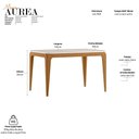 Ver imagem 2 de Mesa de Jantar Aurea 120x80 cm com Vidro Cinamomo Off White - New Ceval