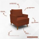 Ver imagem 6 de Poltrona Decorativa para Sala Recepção Consultório Escritório Serena Suede