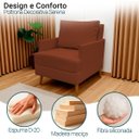 Ver imagem 4 de Poltrona Decorativa para Sala Recepção Consultório Escritório Serena Suede