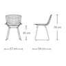 Kit 6 Cadeiras Bertoia Cromada com Assento Sintético Branco - 3