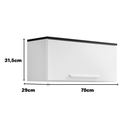 Ver imagem 3 de Armário de Cozinha 1 Porta Basculante 70cm Branco