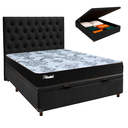 Ver imagem 1 de Kit Cabeceira + Cama Box Bau + Colchão Casal Molas Ensacadas Life Gold Paropas