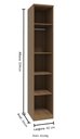 Ver imagem 3 de Guarda Roupa Modulado 01 Porta 43cm com 234cm Altura Setiba - Jequitibá/Branco