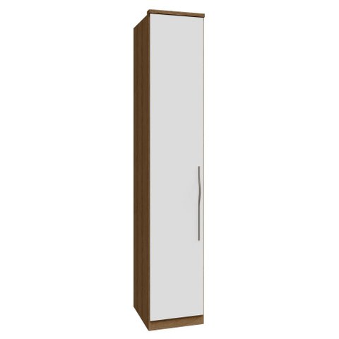 Guarda Roupa Modulado 01 Porta 43cm com 234cm Altura Setiba - Jequitibá/Branco