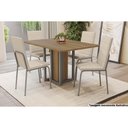 Ver imagem 4 de Tampo Mesa Sala de Jantar Madeirado Ta46 Crome S/ Vidro Retangular 136x90cm Canela - Kappesberg