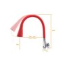 Torneira Flex Design Vermelha Flexível Bancada Cozinha - 2