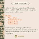 Ver imagem 4 de Caixa de Madeira para Vinhos 3 Garrafas Presenteavel - Decoração - Caixa pra Vinho