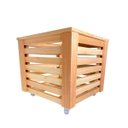 Ver imagem 2 de Vaso Cachepot Ripado de Madeira Eucalipto com Rodízio Decoração