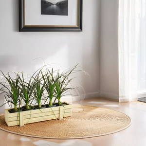 Jardim Decoração Suculentas Mini Cachepot Vaso Madeira Ripado 13x60x9,5cm