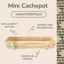 Ver imagem 4 de Jardim Decoração Suculentas Mini Cachepot Vaso Madeira Ripado 13x60x9,5cm