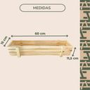 Ver imagem 5 de Jardim Decoração Suculentas Mini Cachepot Vaso Madeira Ripado 13x60x9,5cm