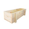 Vaso Cachepot para Jardim Ripado Madeira Natural Decoração 40x10x13 - 2