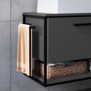 Ver imagem 6 de Gabinete para Banheiro Industrial Suspenso 80 cm com 1 Porta e Cuba - Preto/Grafite