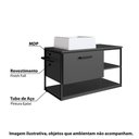 Ver imagem 2 de Gabinete para Banheiro Industrial Suspenso 80 cm com 1 Porta e Cuba - Preto/Grafite
