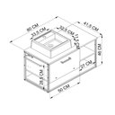 Ver imagem 5 de Gabinete para Banheiro Industrial Suspenso 80 cm com 1 Porta e Cuba - Preto/Grafite