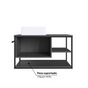 Ver imagem 4 de Gabinete para Banheiro Industrial Suspenso 80 cm com 1 Porta e Cuba - Preto/Grafite