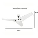 Ver imagem 7 de Ventilador de Teto Com Controle Remoto Natuvent Callis No Light 3 Pás Madeira Imbuia 127v