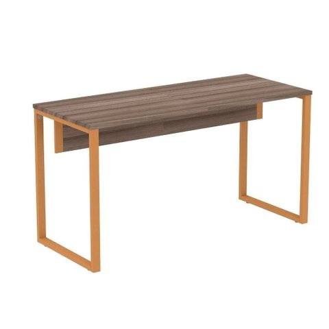 Mesa Escritório P25 Tub Pandin 150 Cm Largura X 70 Cm Profundidade Tampo Mdp Walnut Pé Aço