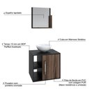 Ver imagem 4 de Conjunto Balcão C-cuba R30 e Espelheira Soft 500 Preto Ônix C-carvalho Dark Preto Ônix C-nogal