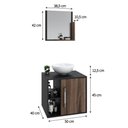 Ver imagem 5 de Conjunto Balcão C-cuba R30 e Espelheira Soft 500 Preto Ônix C-carvalho Dark Preto Ônix C-nogal