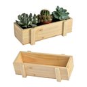 Ver imagem 2 de Mini Cachepot Retangular de Madeira Vaso pra Plantas 60x9,5cm