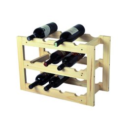 Adega Barzinho pra Garrafas de Vinho Cachaça - 12 Garrafas Madeira Natural - Decoração 52x26x36,5cm - 1