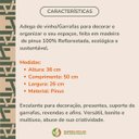 Ver imagem 2 de Adega Barzinho pra Garrafas de Vinho Cachaça - 12 Garrafas Madeira Natural - Decoração 52x26x36,5cm