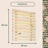 Painel Floreira Treliça Verical para Parede Madeira Pinus 50x50cm - 5