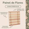 Painel Floreira Vertical Treliça Madeira Eucalipto para Parede e Vasos e Cachepots 50x50 - 3
