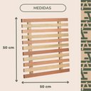 Ver imagem 5 de Painel Floreira Vertical Treliça Madeira Eucalipto para Parede e Vasos e Cachepots 50x50