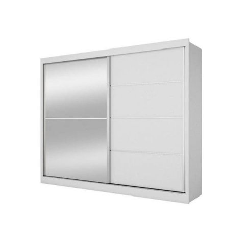 Guarda-Roupa Casal Flex 2 Portas 01 com Espelho Verona Plus 100% MDF
