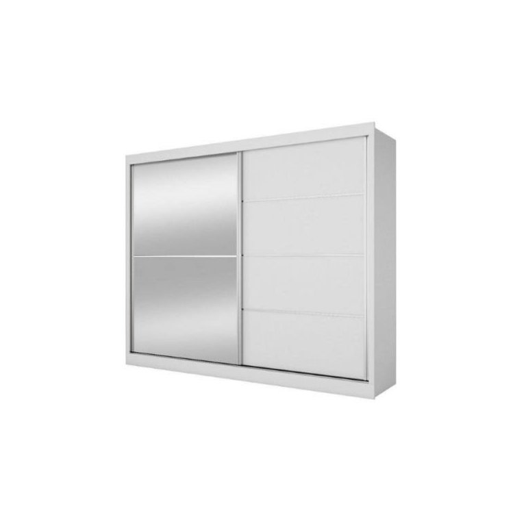 Guarda-Roupa Casal Flex 2 Portas 01 com Espelho Verona Plus 100% MDF