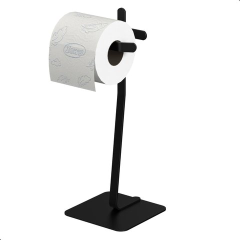 Porta Papel Higiênico de Chão Single Suporte Para Papel Oslo:Preto