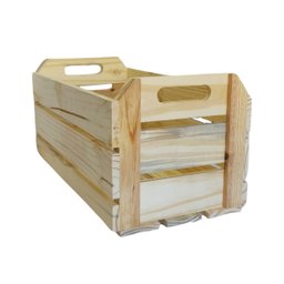 Caixote de Madeira Pinus para Decorar ou Armazenar Pequeno - 1