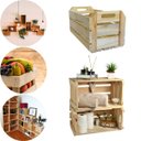 Ver imagem 7 de Caixote de Madeira Pinus para Decorar ou Armazenar Pequeno