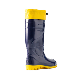 Bota de Pvc Cano Extra Longo com Polaina Preta/amarela Num. 38 - 5