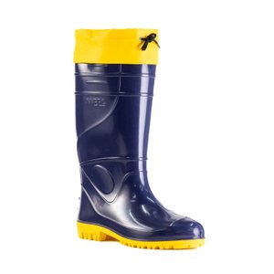 Bota de Pvc Cano Extra Longo com Polaina Preta/amarela Num. 38