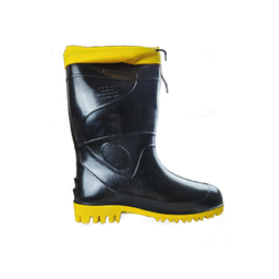 Bota de Pvc Cano Extra Longo com Polaina Preta/amarela Num. 38 - 6