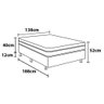 Cama Box Casal Ortopédica Colchão Unificado 188x138x40 - 3