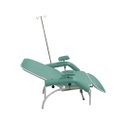 Ver imagem 5 de Poltrona para Coleta e Hemodiálise com Suporte de Soro Standard Verde Bebê