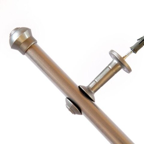 Kit Varão para Cortina 2,0 Metros 19mm Prata